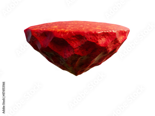 3d illustration of flying flat surface stone isolated backdrop