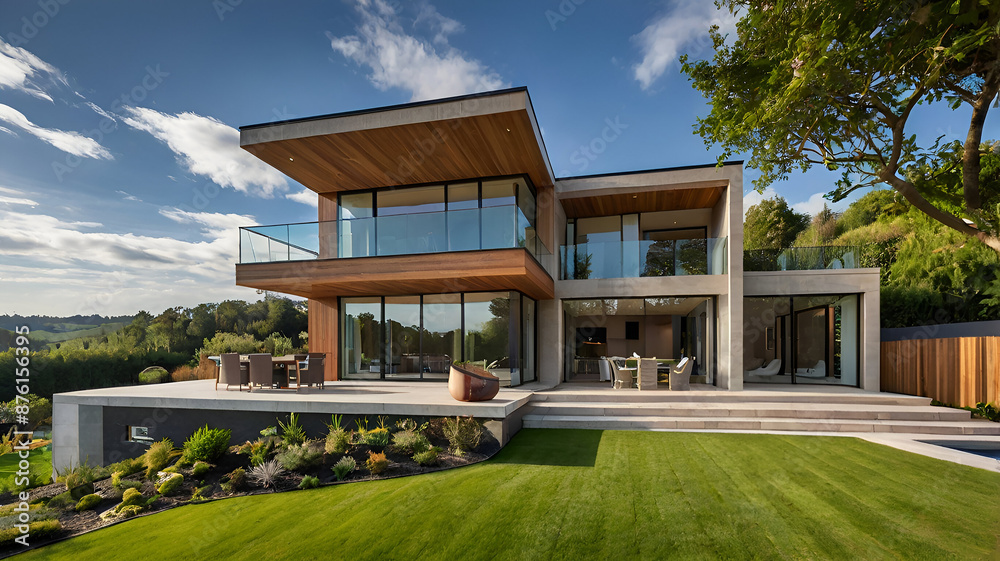 Exterior of modern luxury house Exterior of modern luxury house