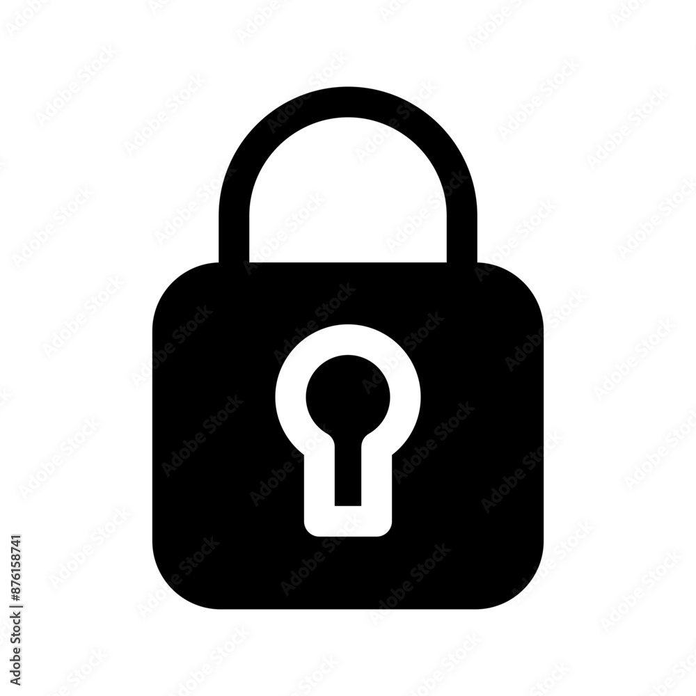 Locked Icon Vector Symbol Design Illustration Locked Icon Vector Symbol Design Illustration