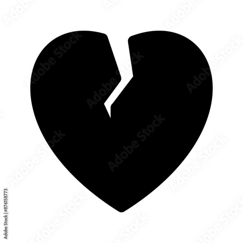 Heart Break Icon Vector Symbol Design Illustration