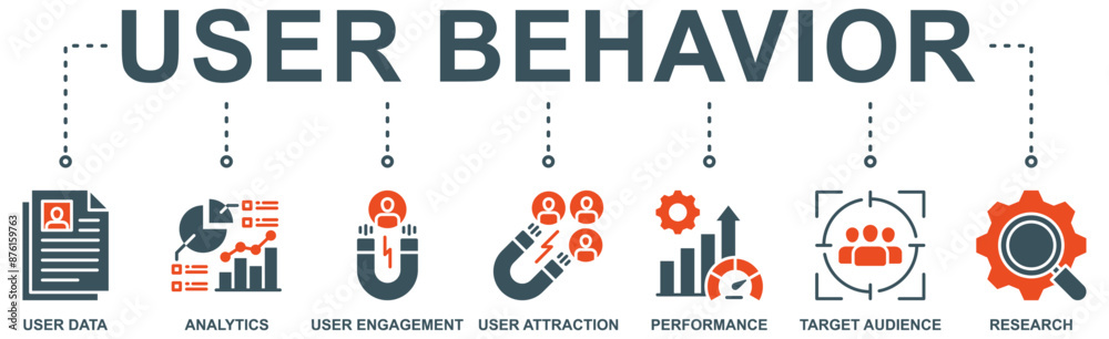 User behavior banner web icon vector illustration concept with icon User behavior banner web icon vector illustration concept with icon