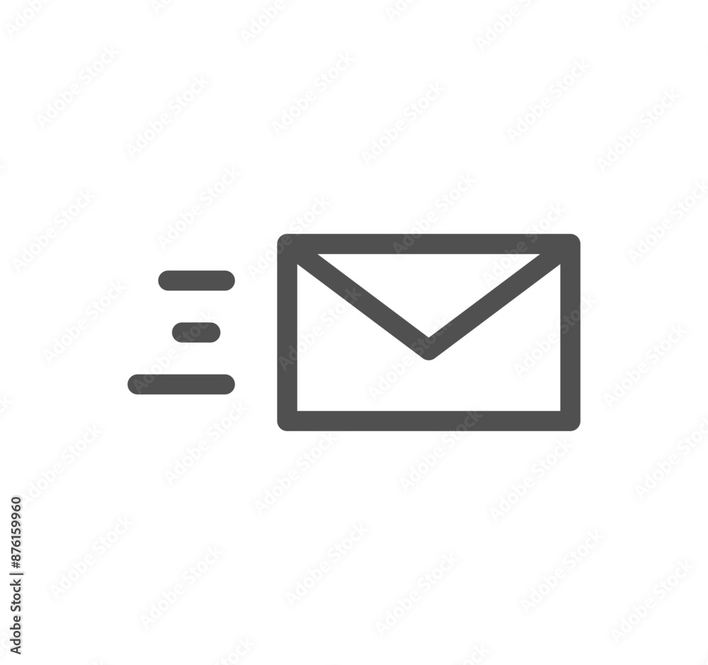 Envelope icon outline and linear vector.
Envelope icon outline and linear vector.