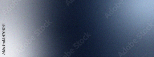 Retro Gradient Noise Textured gradient panorama with a dark grainy overlay. silver gradient black overlay abstract background black, night, dark. Gradient Background with Noise Effect