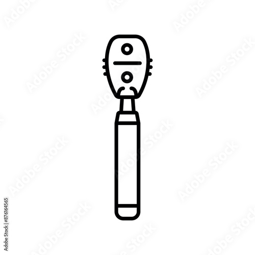 Ophthalmoscope line black icon