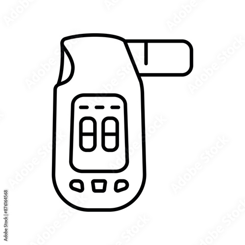 Spirometer line black icon