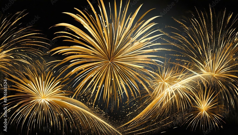 golden fireworks - background for new year, party, birthday 3 golden fireworks - background for new year, party, birthday 3