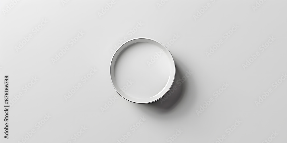 Clean professional mockup of blank logo with subtle shadowing isolated on white background for modern branding Clean professional mockup of blank logo with subtle shadowing isolated on white background for modern branding
