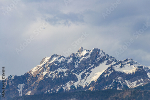 Fototapeta Naklejka Na Ścianę i Meble -  View of Mount Pilatus in Switzerland