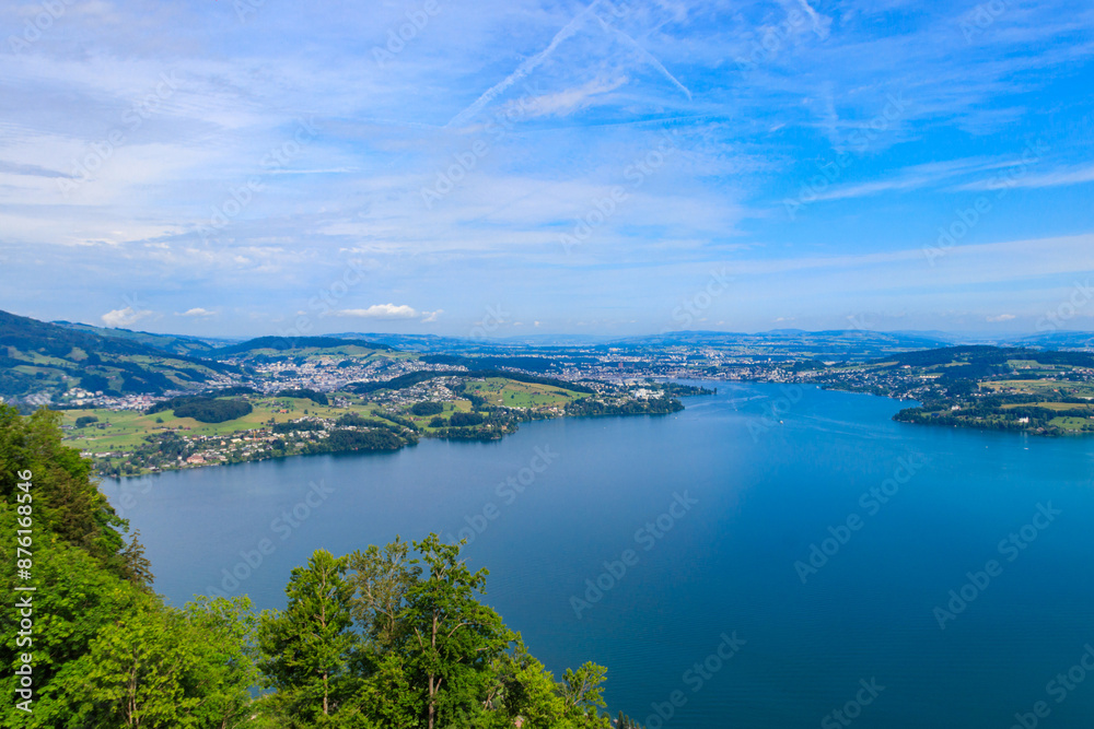Amazing view of Lake Lucerne, Swiss Alps from Burgenstock resort, Canton of Nidwalden, Switzerland Amazing view of Lake Lucerne, Swiss Alps from Burgenstock resort, Canton of Nidwalden, Switzerland
