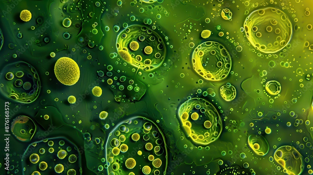 Produce an image of vacuoles, highlighting their structure and function in storage and waste disposal within plant cells Produce an image of vacuoles, highlighting their structure and function in storage and waste disposal within plant cells