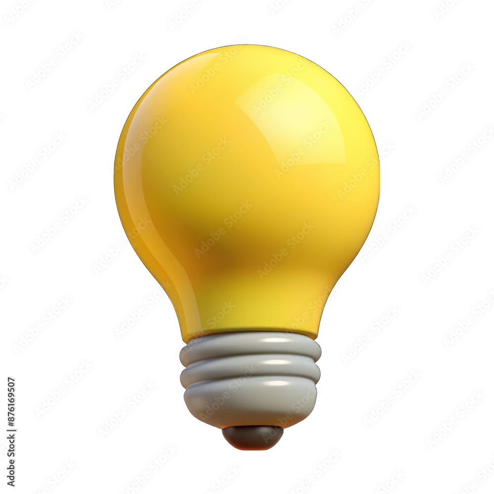 Yellow light bulb icon isolated on transparent background Yellow light bulb icon isolated on transparent background