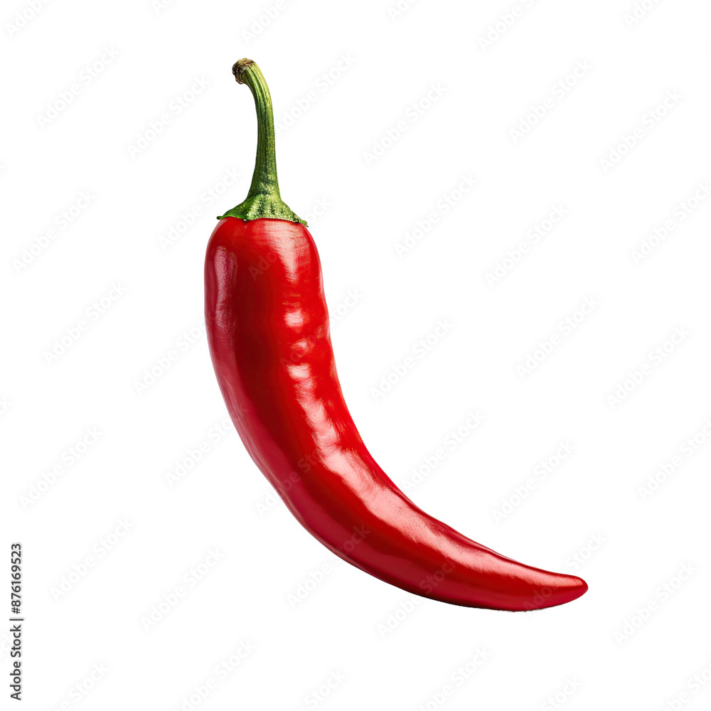 A hot chili pepper, isolated on white or transparent background cutout. A hot chili pepper, isolated on white or transparent background cutout.
