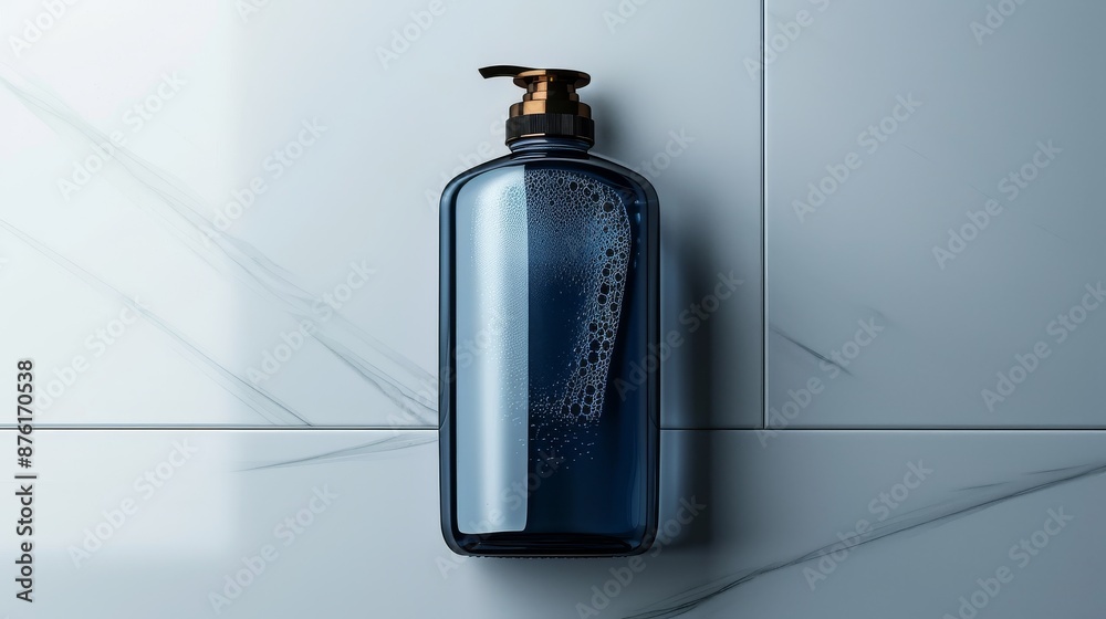 a bottle of body wash, bathroom item, realistic illustration, sleek design, isolated on white background., a bottle of body wash, bathroom item, realistic illustration, sleek design, isolated on white background.,