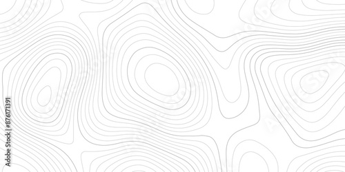 Abstract background wavy topographic line map. Contour geography map grid abstract backdrop. Seamless pattern and banner design. Modern and dynamic feel to topographic mapping vector illustration.