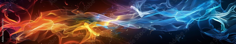 Fototapeta premium High-Resolution AI-Generated Wallpaper Featuring Diverse Abstract Curves and Vibrant Colors, Perfect for Modern Backgrounds and Creative Designs