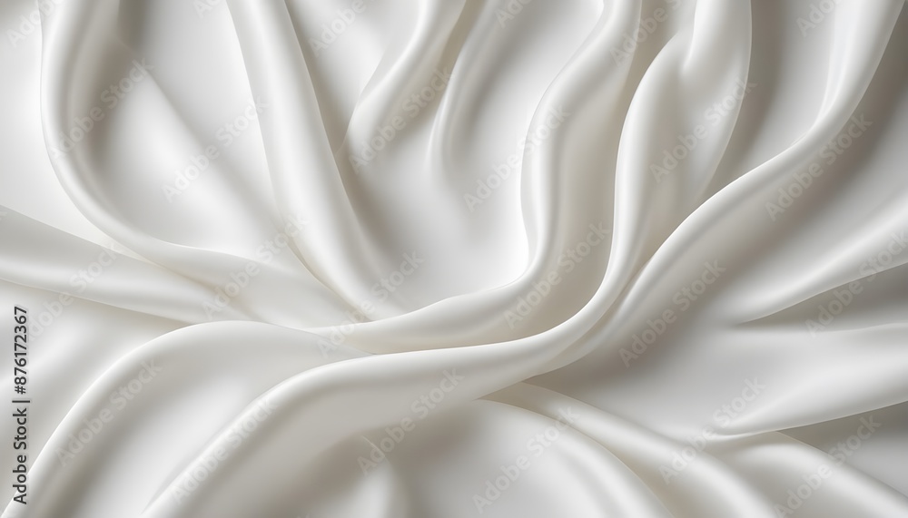 Obraz premium White silk fabric focused background