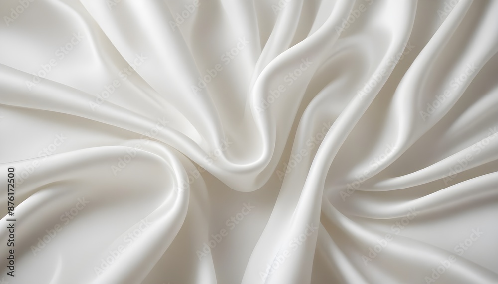 Obraz premium White silk fabric focused background