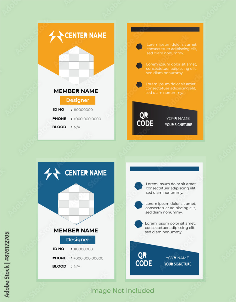 Creative Id Card Design 2 colour Creative Id Card Design 2 colour