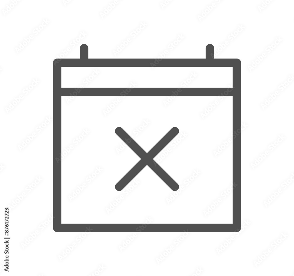 Calendar icon outline and linear vector.
Calendar icon outline and linear vector.
