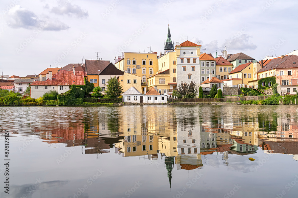 A beautiful view at Jindrichuv Old Town (Jindřichův Hradec), Czech Republic A beautiful view at Jindrichuv Old Town (Jindřichův Hradec), Czech Republic