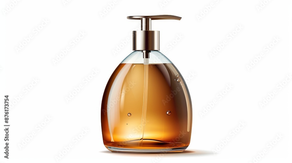 a bottle of body wash, bathroom item, realistic illustration, sleek design, isolated on white background., a bottle of body wash, bathroom item, realistic illustration, sleek design, isolated on white background.,