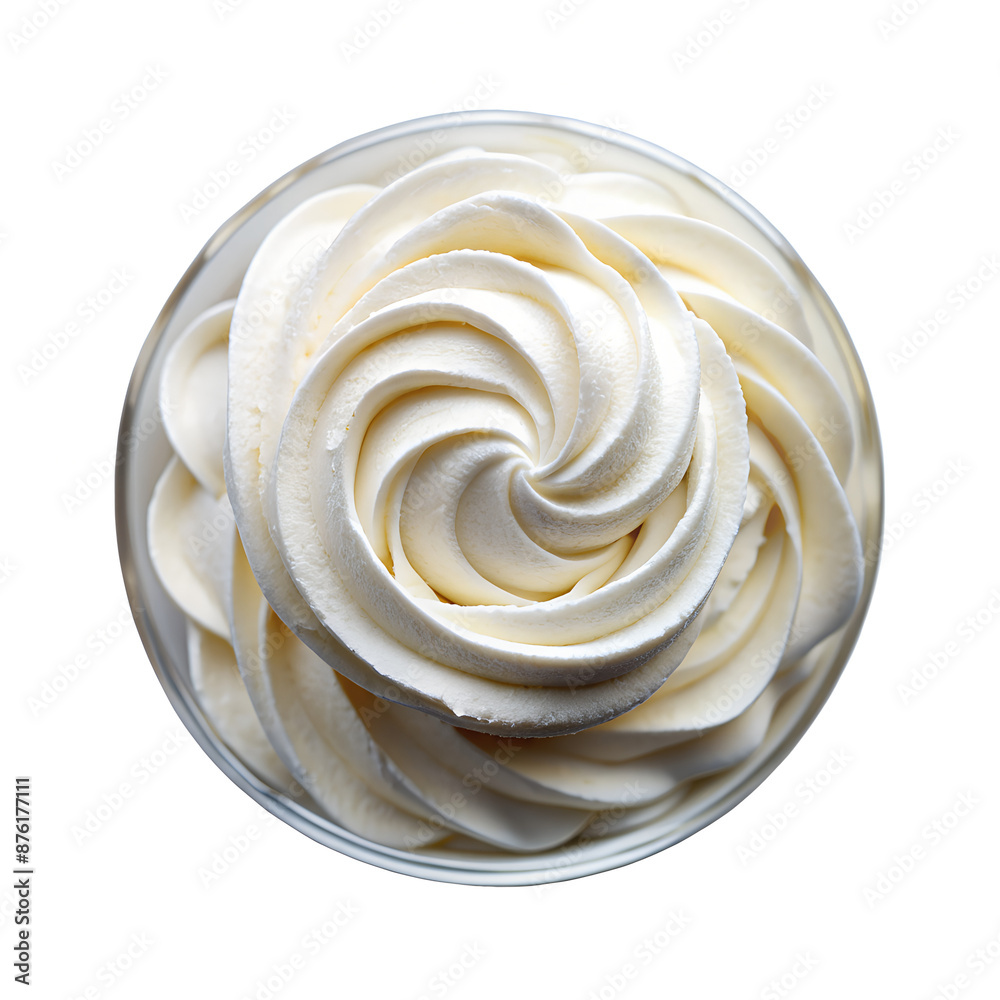 cream top view isolated on white background cream top view isolated on white background
