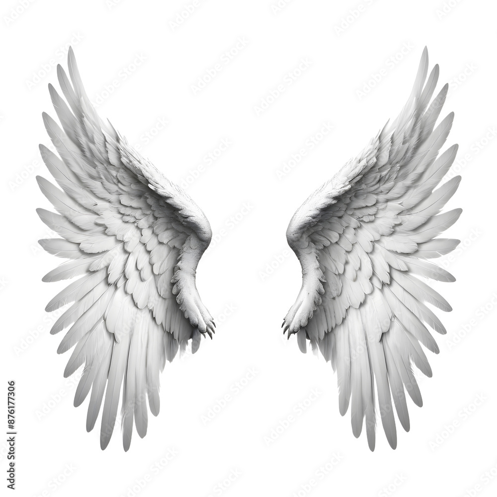 Obraz premium Angel Wings Isolated on transparent Background