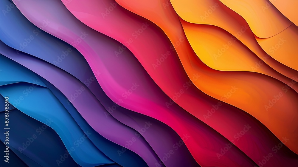 Abstract Wavy Design in Vibrant Colors