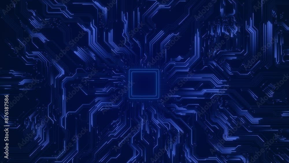 Advanced Computer Processors CPU circuit board Big Data Transmission Connection. AI Analyzes Technology Digital Data Network Abstract Background Artificial Intelligence AI Future Visualization. PCB Advanced Computer Processors CPU circuit board Big Data Transmission Connection. AI Analyzes Technology Digital Data Network Abstract Background Artificial Intelligence AI Future Visualization. PCB