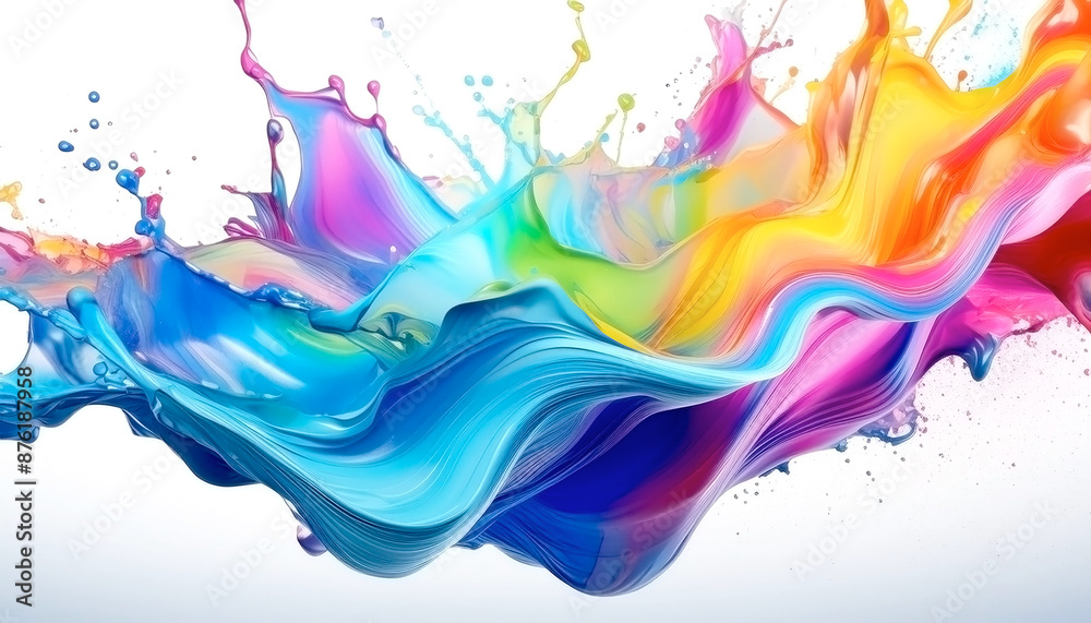 colorful paint splashing colorful paint splashing