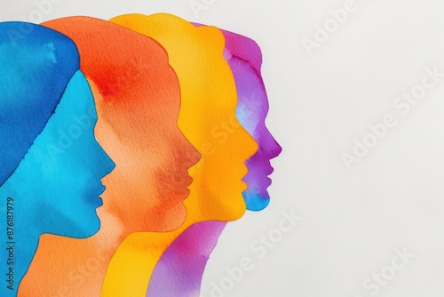 A vibrant watercolor depiction of International Womens Day