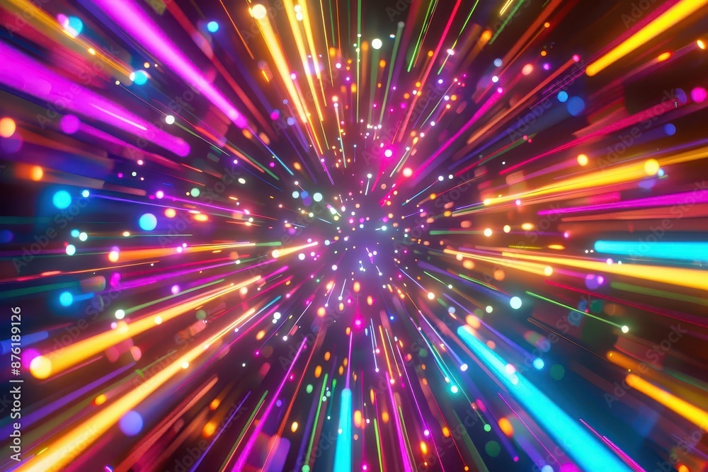 psychedelic explosion of neon lines and shapes in retro memphis style 3d render 8 psychedelic explosion of neon lines and shapes in retro memphis style 3d render 8