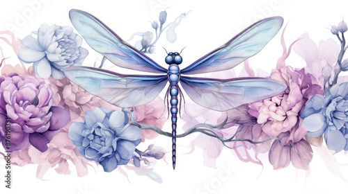 watercolor dragonfly