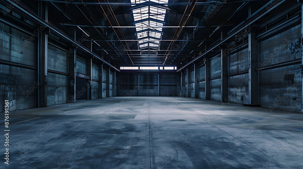 old abandoned warehouse ,Background style, free space copy