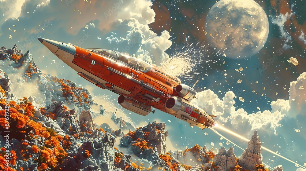 Alien Flowers in a Fantastical Space World Alien Flowers in a Fantastical Space World