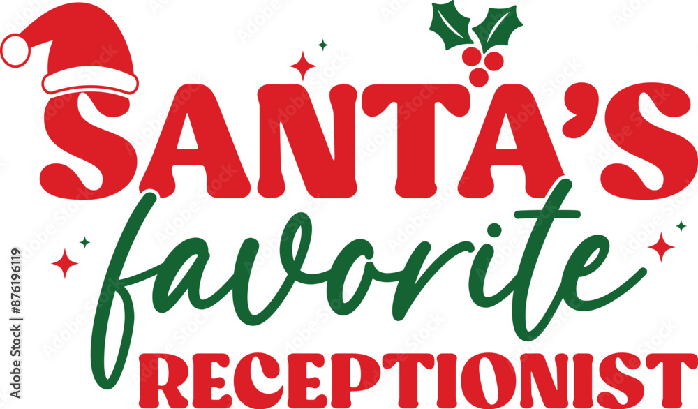 Santa's favorite receptionist T-shirt, Funny Christmas, Commercial Use, Holiday T-shirt, Retro Shirt, December, Christmas Sayings Quotes, Winter Shirt, Cut Files Cricut, Silhouette Santa's favorite receptionist T-shirt, Funny Christmas, Commercial Use, Holiday T-shirt, Retro Shirt, December, Christmas Sayings Quotes, Winter Shirt, Cut Files Cricut, Silhouette