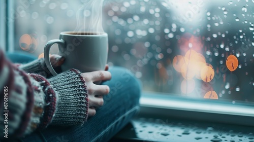 Warm Drink by the Rainy Window
