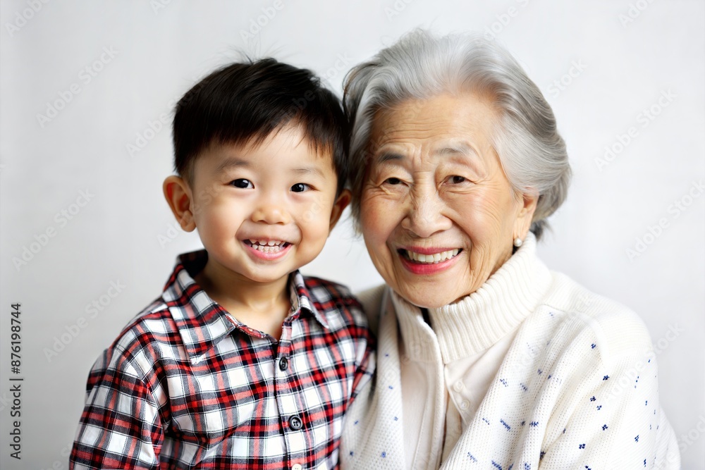 Asian Grandmother and Grandchild Smiling Together
Asian Grandmother and Grandchild Smiling Together
