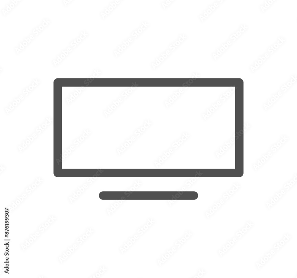 Monitor icon outline and linear vector.
Monitor icon outline and linear vector.