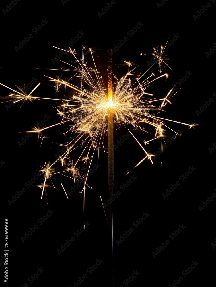 Sparkler on a black background. Sparkler on a black background.