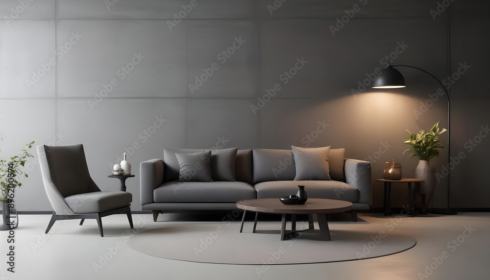 Frame mockup, ISO A paper size. Bedroom poster mockup. Modern interior design. Living room Interior mockup with house background. 3D render