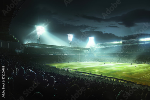 football stadium at night photo