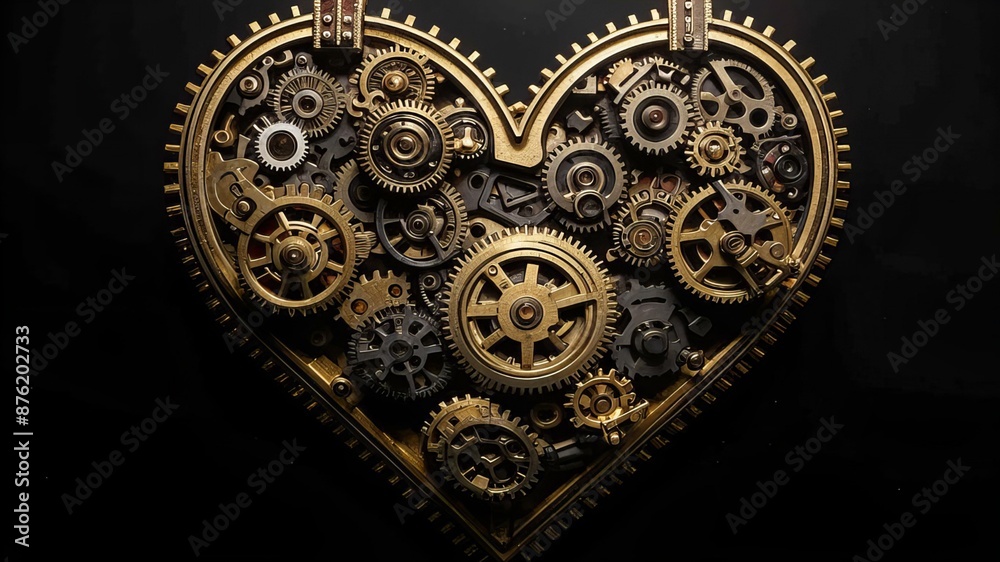 Black and gold heart of six Black and gold heart of six