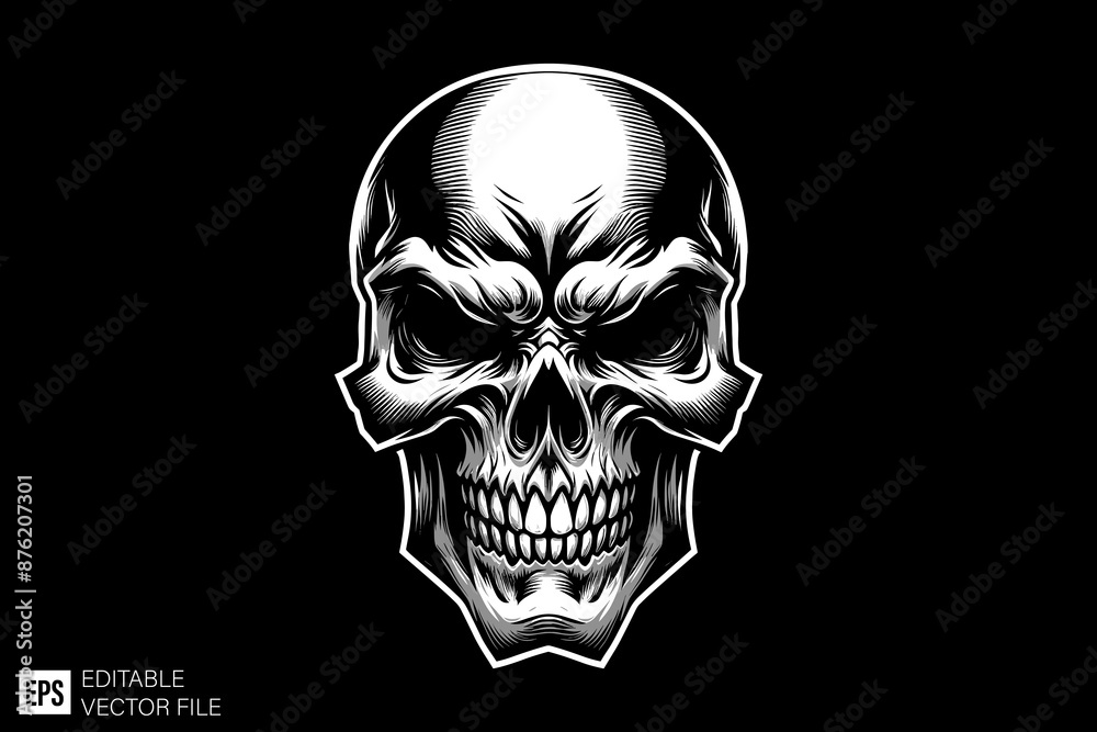 Scary skull head graphic vector design ideas Scary skull head graphic vector design ideas