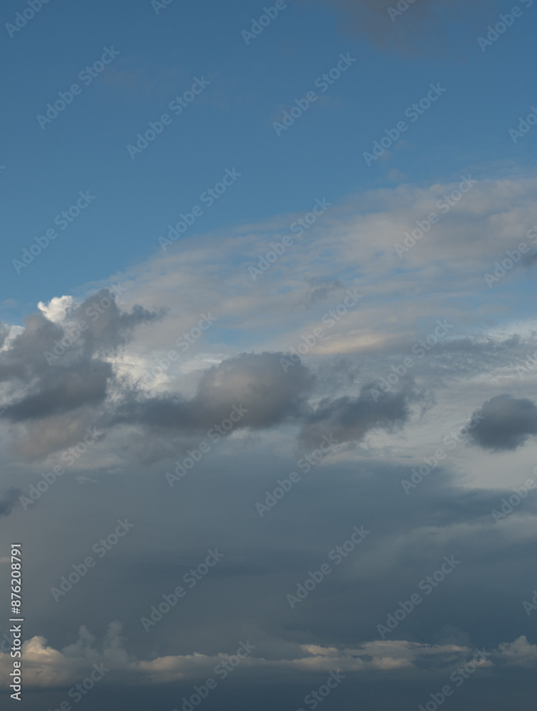 Blue sky. Beautiful Cumulus clouds flying across the sky, Blue sky. Beautiful Cumulus clouds flying across the sky,