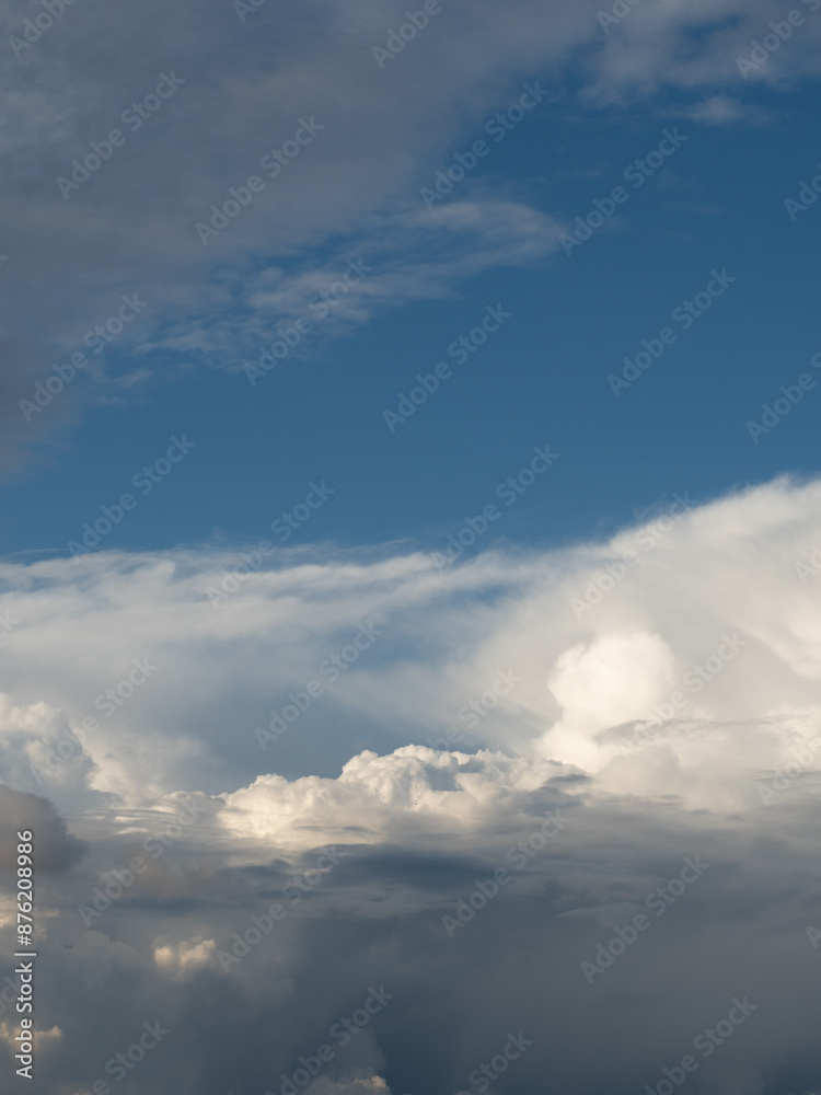 Blue sky. Beautiful Cumulus clouds flying across the sky, Blue sky. Beautiful Cumulus clouds flying across the sky,