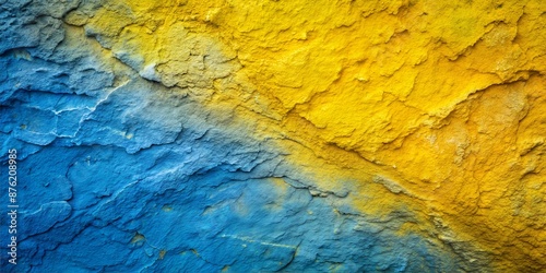  Gradient Yellow and Blue Painted Stone Texture Background