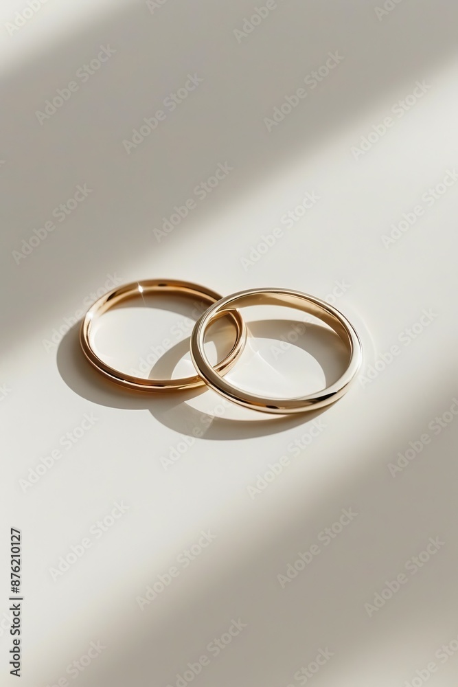 Intertwined Gold Bands in Soft Light Intertwined Gold Bands in Soft Light
