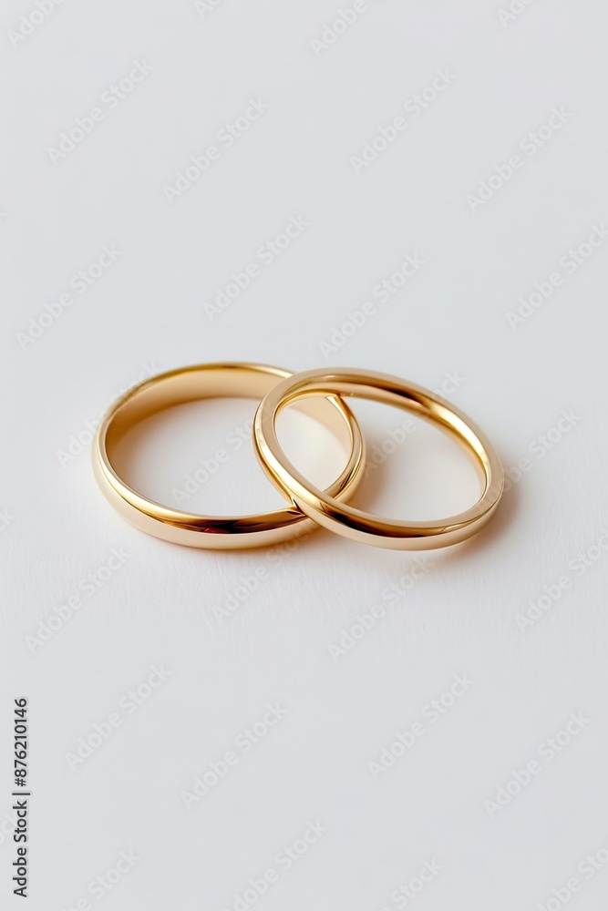 Two Gold Wedding Bands Intertwined Two Gold Wedding Bands Intertwined