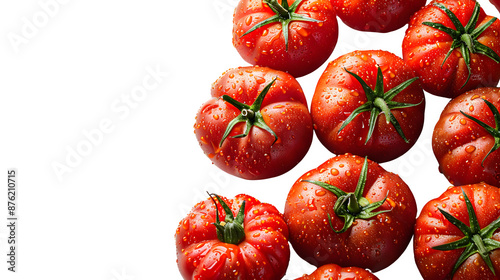 La Tomatina Spanish Festival with Tomatoes - Cultural Celebration Illustration PNG File, Isolated on White photo